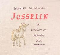 Cross stitch square for Josselin T's quilt