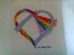 Cross stitch square for Amana J's quilt