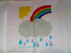 Cross stitch square for Lorcan M's quilt