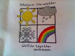 Cross stitch square for Lorcan M's quilt