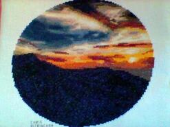 Cross stitch square for Lorcan M's quilt