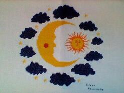 Cross stitch square for Lorcan M's quilt