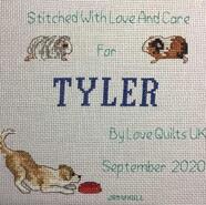 Cross stitch square for Tyler S's quilt