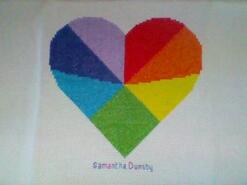 Cross stitch square for Allissa A's quilt