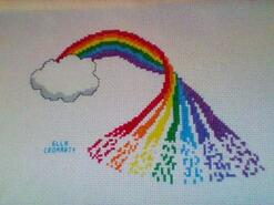 Cross stitch square for Allissa A's quilt