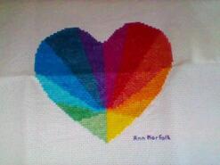 Cross stitch square for Allissa A's quilt