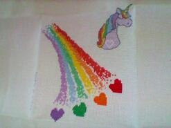 Cross stitch square for Allissa A's quilt