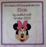 Cross stitch square for Elsie C's quilt