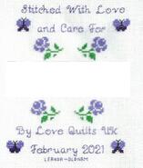 Cross stitch square for V's quilt