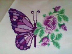 Cross stitch square for V's quilt