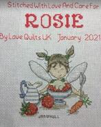 Cross stitch square for Rosie R's quilt