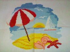 Cross stitch square for Sailer's quilt