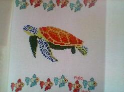 Cross stitch square for Sailer's quilt