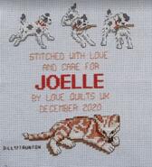 Cross stitch square for Joelle C's quilt