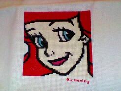 Cross stitch square for Isla G's quilt