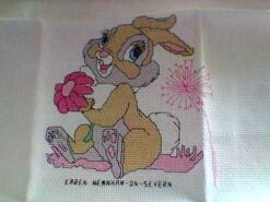 Cross stitch square for Penelope P's quilt
