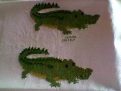 Cross stitch square for Oscar B's quilt