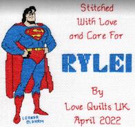 Cross stitch square for Rylei's quilt