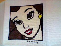 Cross stitch square for Maisy G's quilt