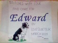 Cross stitch square for Edward F's quilt