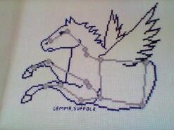 Cross stitch square for Reuben S's quilt