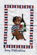 Cross stitch square for Oliver R's quilt