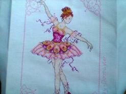 Cross stitch square for Isla A's quilt