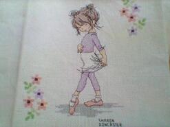 Cross stitch square for Isla A's quilt