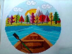 Cross stitch square for Abby R's quilt