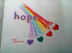 Cross stitch square for Emma K's quilt