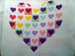 Cross stitch square for Emma K's quilt