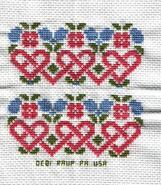 Cross stitch square for Lauryn A's quilt