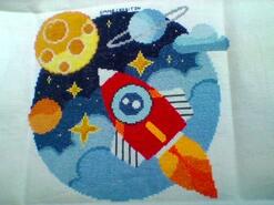 Cross stitch square for Shaurya's quilt