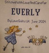 Cross stitch square for Everly's quilt