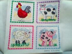 Cross stitch square for Everly's quilt