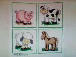 Cross stitch square for Everly's quilt