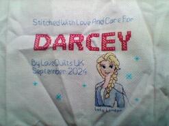 Cross stitch square for Darcey S's quilt