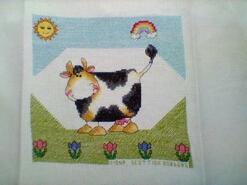 Cross stitch square for Elsie-May's quilt