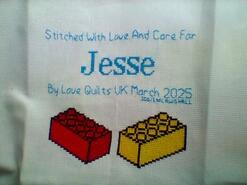 Cross stitch square for Jesse D's quilt