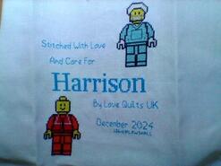 Cross stitch square for Harrison S's quilt