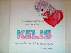 Cross stitch square for Kelis B's quilt