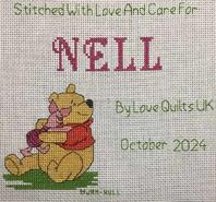 Cross stitch square for Nell P's quilt