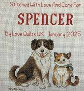 Cross stitch square for Spencer V's quilt