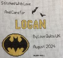 Cross stitch square for Logan's quilt