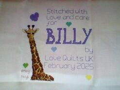 Cross stitch square for Billy W's quilt