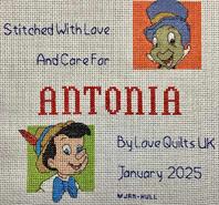 Cross stitch square for Antonia H's quilt