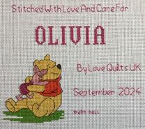 Cross stitch square for Olivia P's quilt