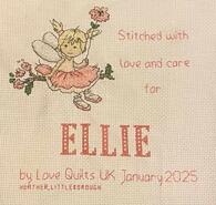 Cross stitch square for Ellie P's quilt