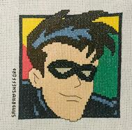 Cross stitch square for Lewis D's quilt