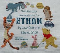 Cross stitch square for Ethan B's quilt